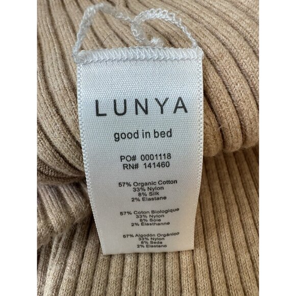 Lunya Women’s Cozy Cotton Silk Ribbed Legging Calm Tan Size XL - Picture 7 of 8
